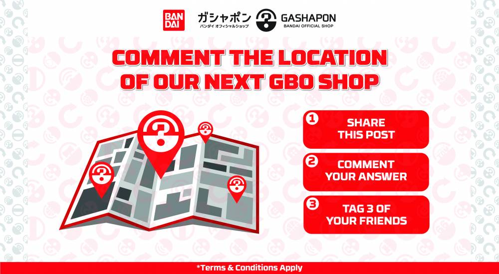 "The location of our next Gashapon Bandai Official Shop in Singapore" Contest